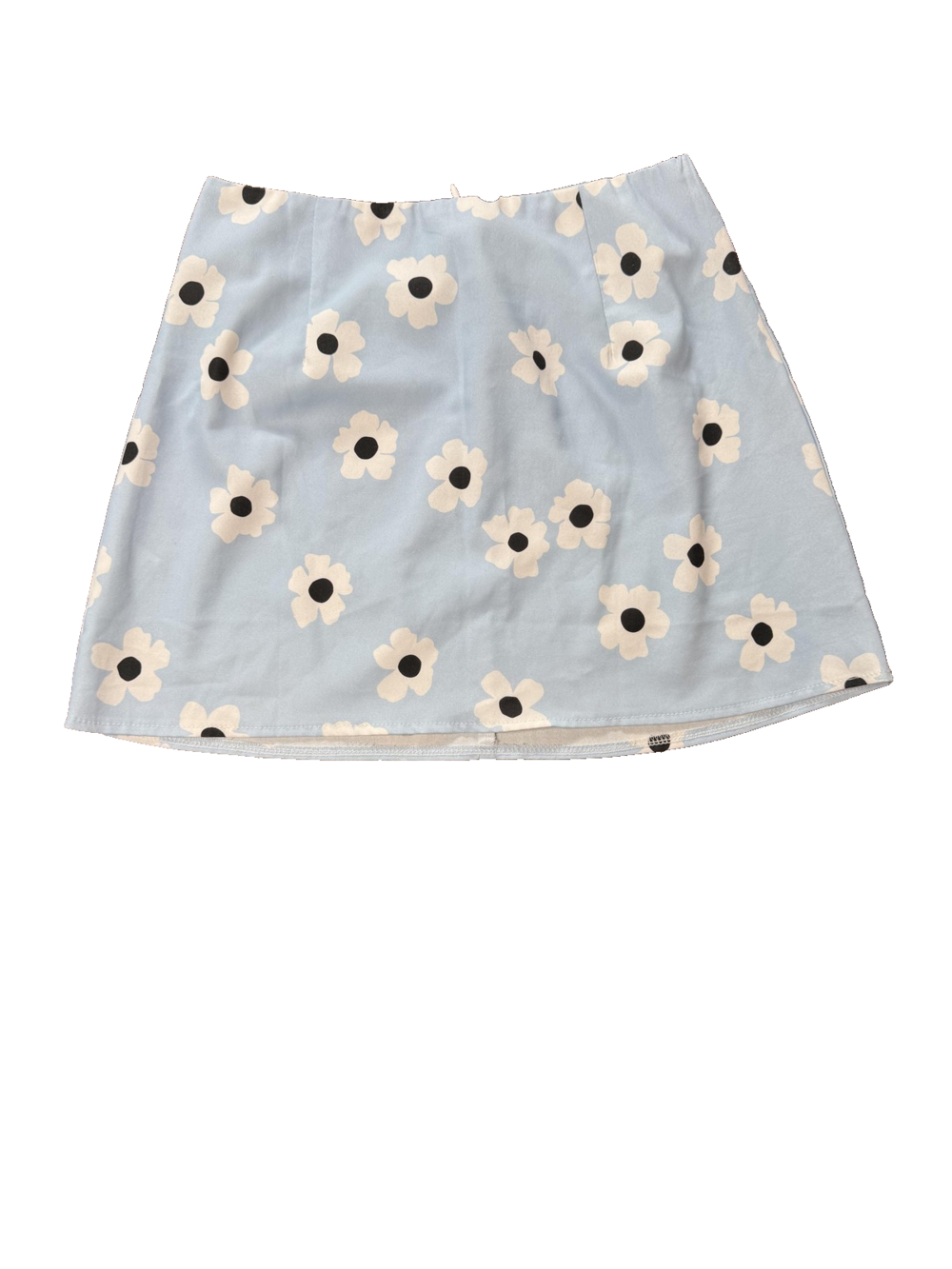 Princess Polly Skirt Womens US 4 Light Blue White Floral Daisy Mini A-Line